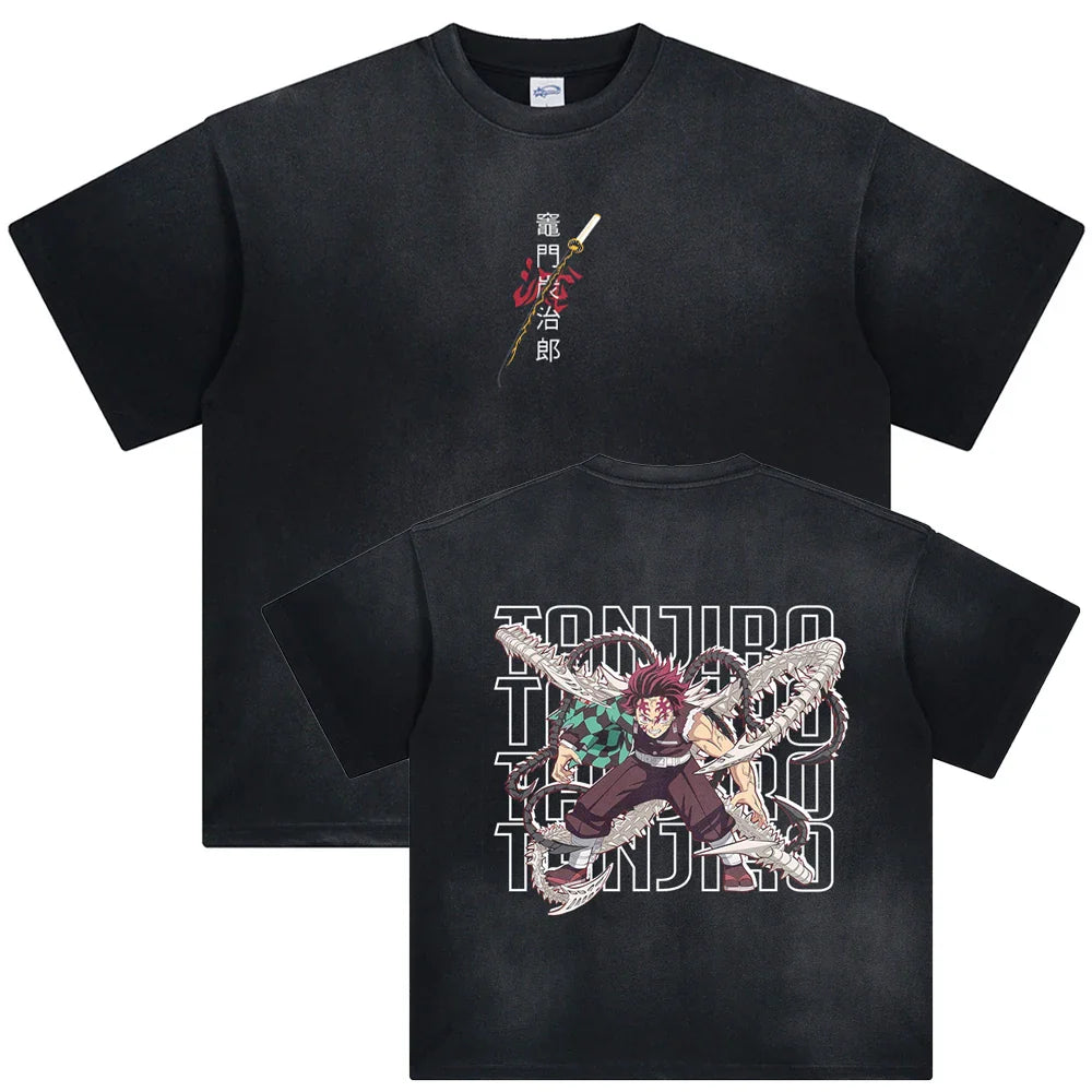 Demon Slayer Tanjiro's Katana Oversized Vintage T-Shirt