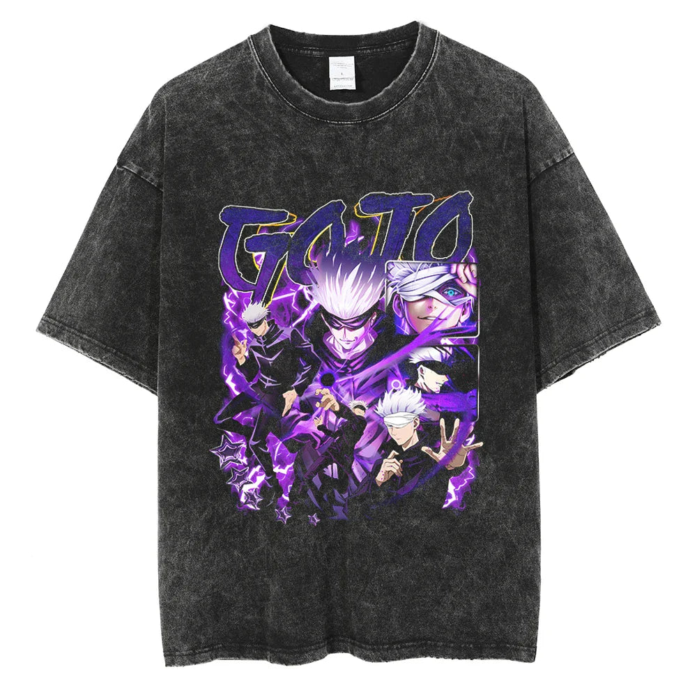 Jujutsu Kaisen Gojo Strongest Sorcerer Alive Oversized Vintage T-Shirt