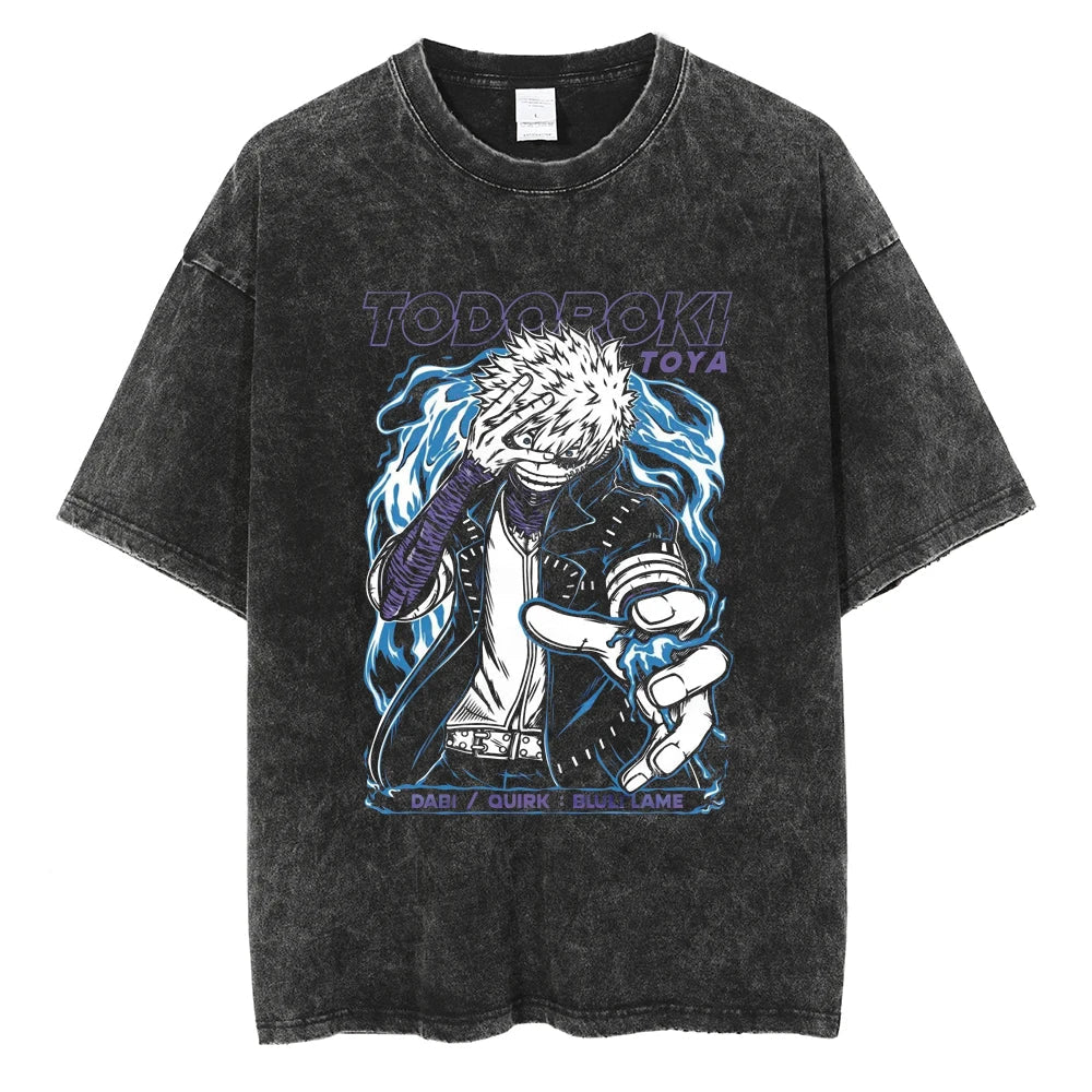 My Hero Academia Todoroki's Flame Oversized Vintage T-Shirt