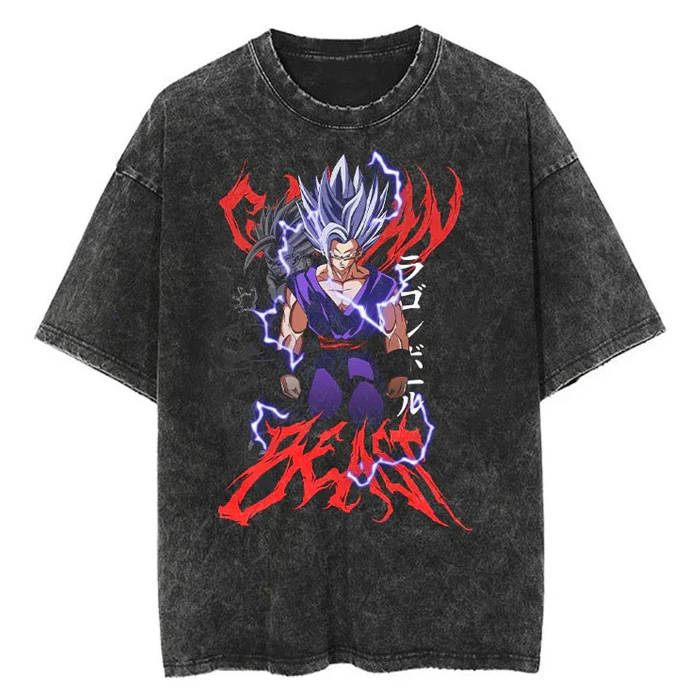 Dragon Ball Saiyan Beast Mode Oversized Vintage T-Shirt