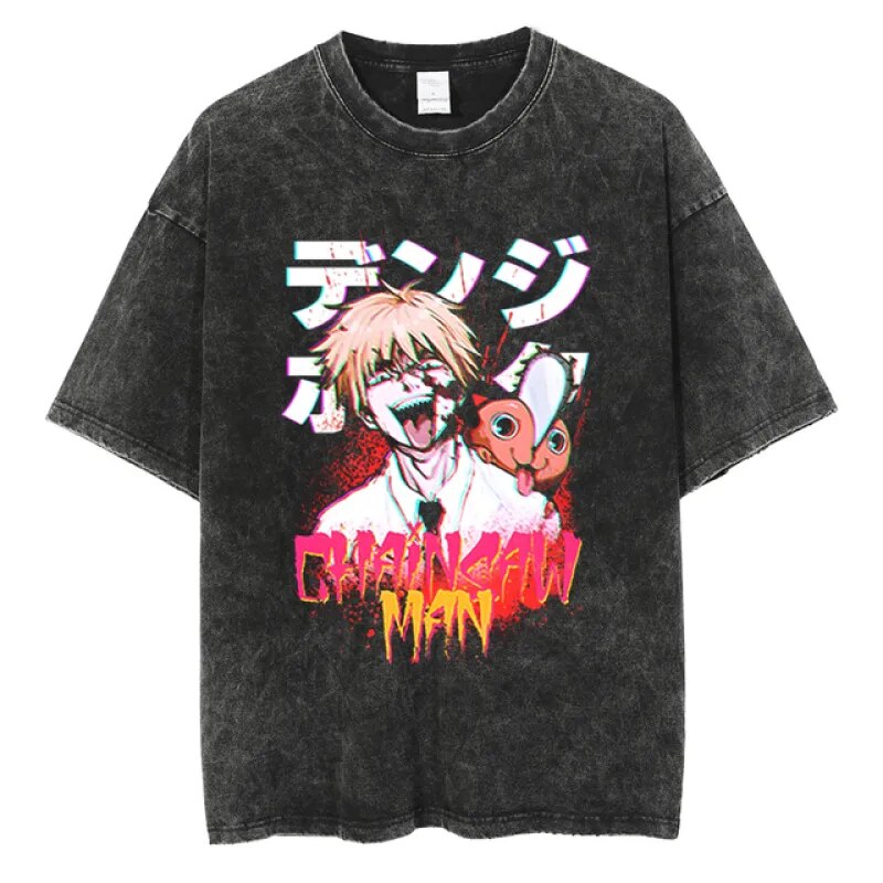 Chainsaw Man Dynamic Duo Vintage T-Shirt