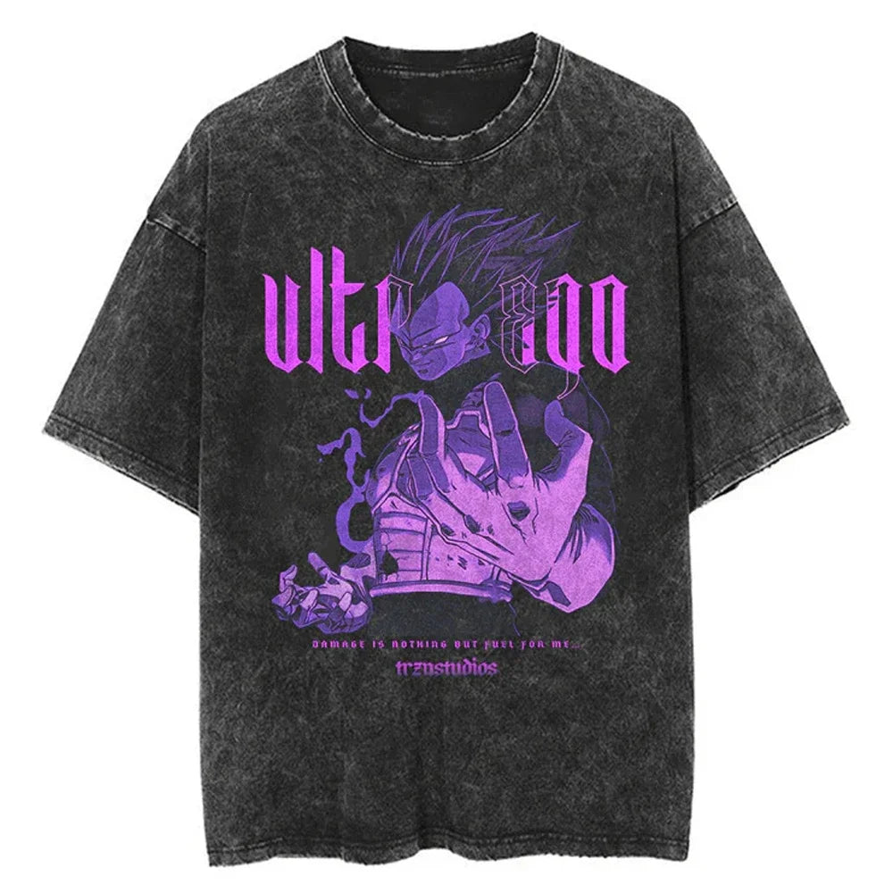 Dragon Ball Vegeta Ultra Ego Ascended Oversized Vintage T-Shirt