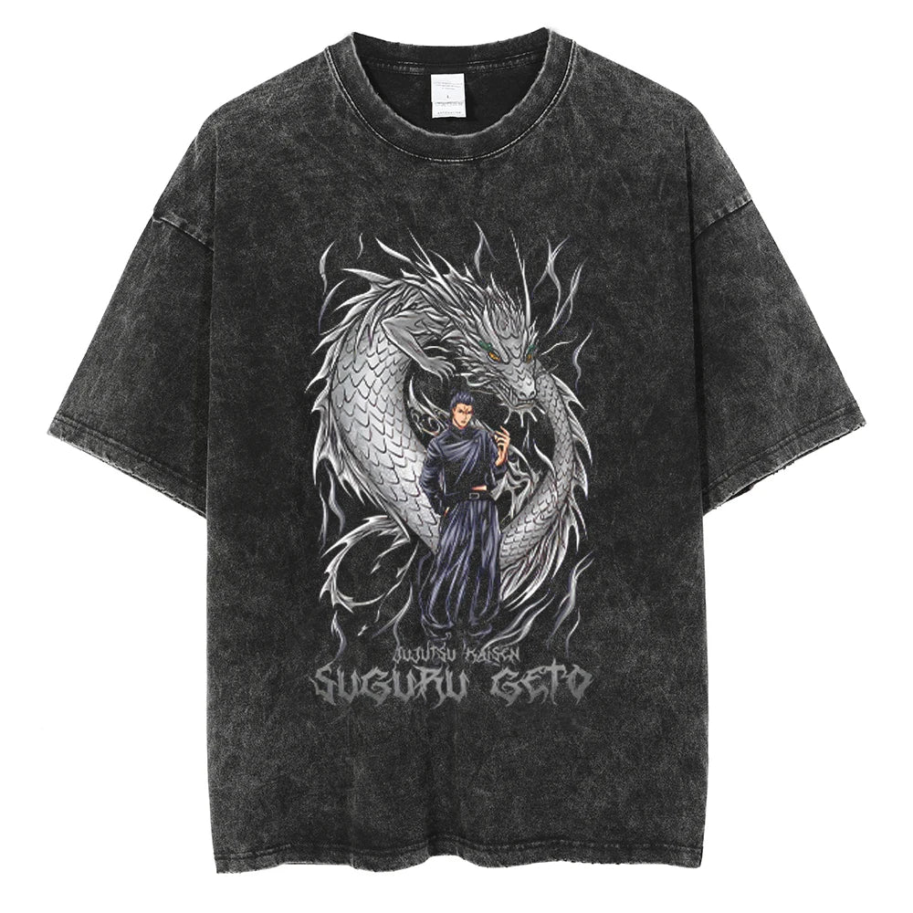 Jujutsu Kaisen Geto Vengeful Sorcerer Oversized Vintage T-Shirt