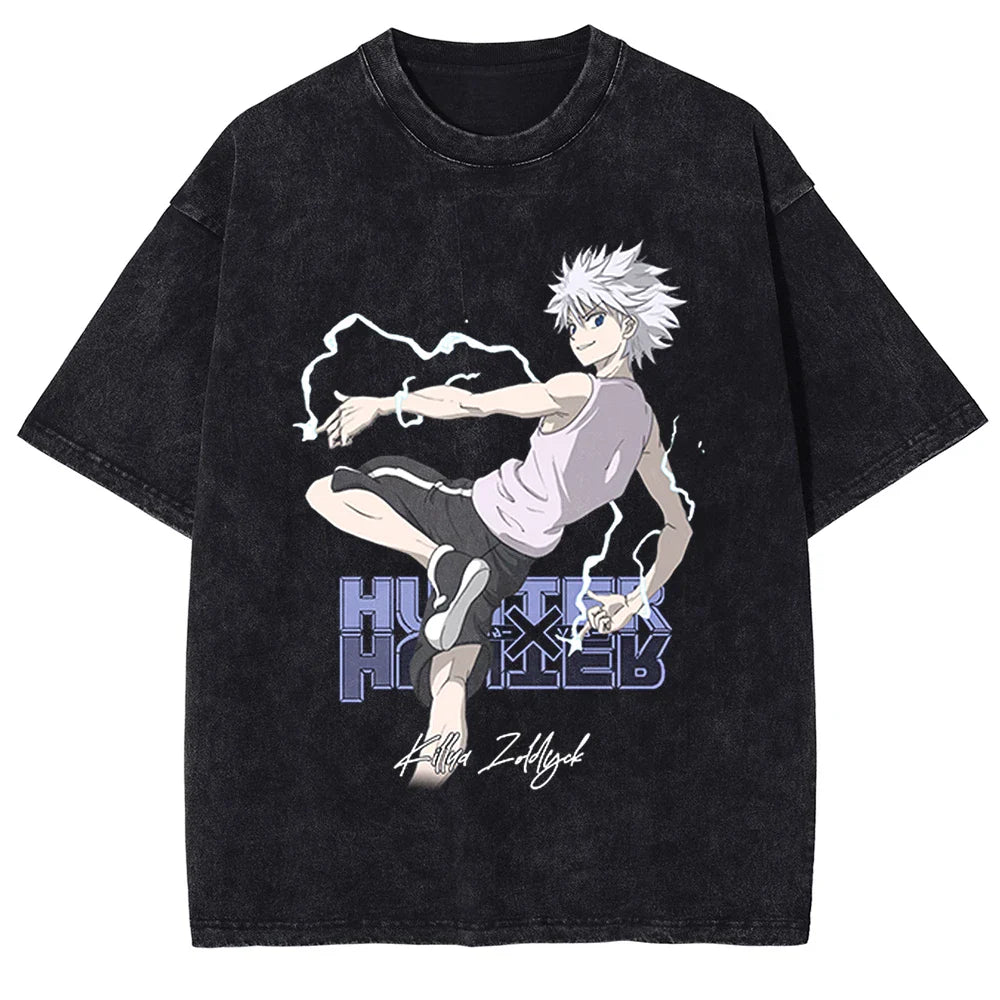 Hunter x Hunter Killua's Lightning Oversized Vintage T-Shirt