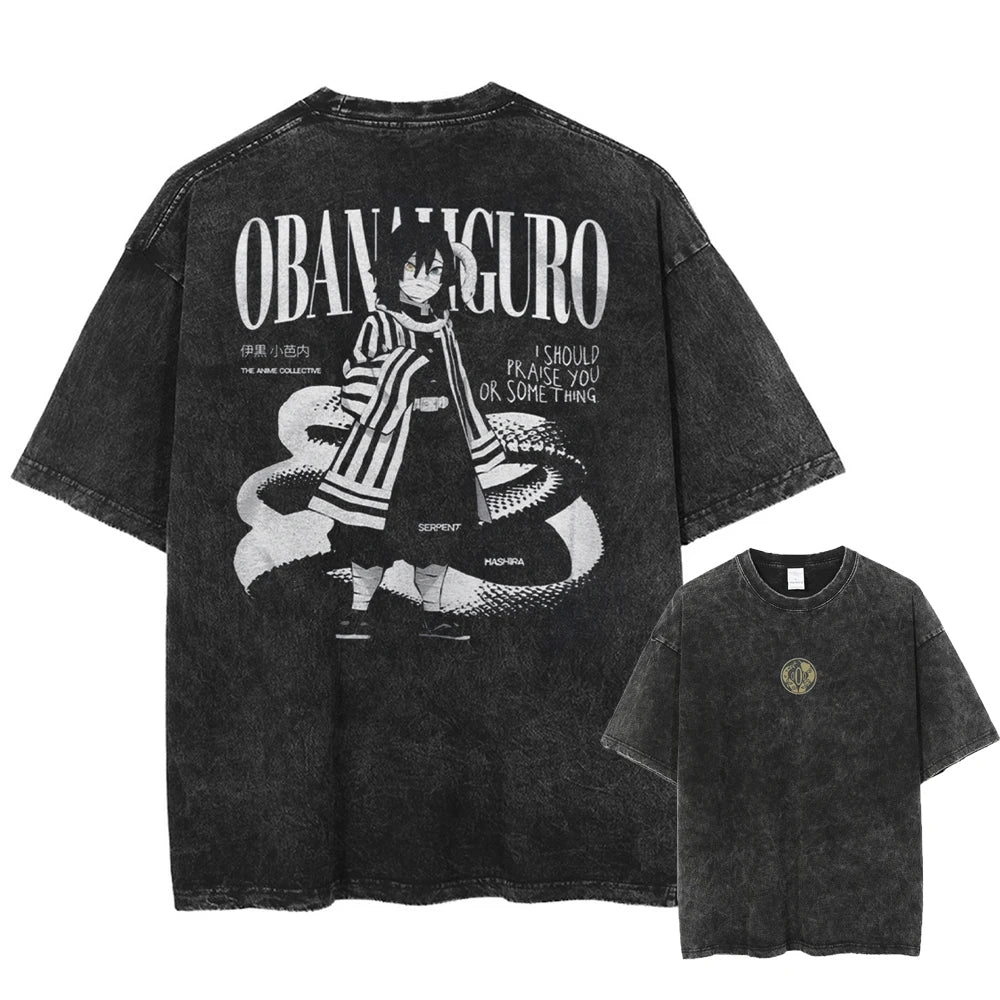 Demon Slayer Obanai's Snake Oversized Vintage T-Shirt