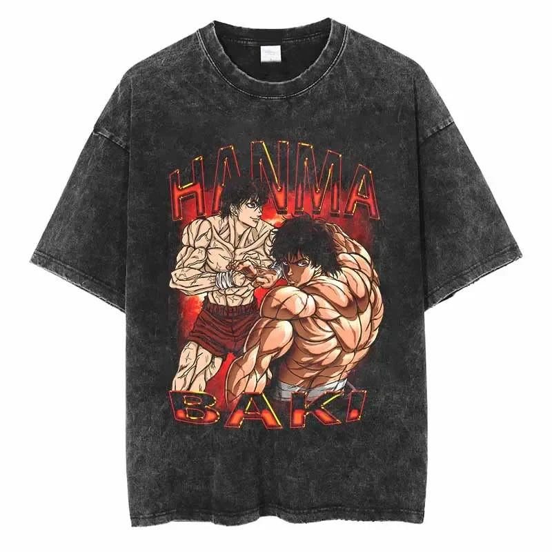 Hanma Baki Battle Prodigy Oversized Vintage T-Shirt