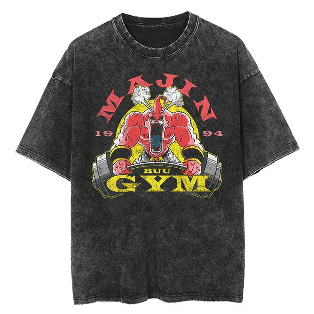 Majin Gym Power Unleashed Oversized Vintage T-Shirt