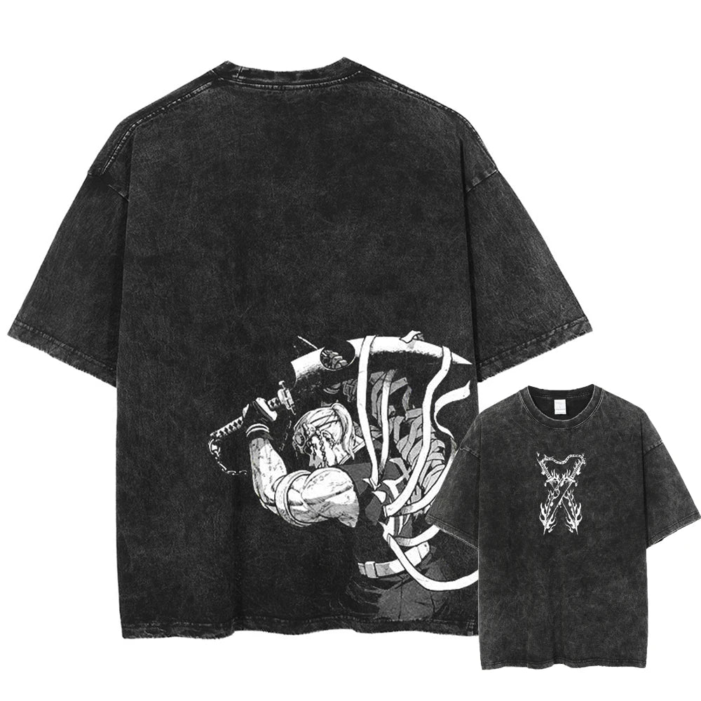 Demon Slayer Tengen Dazzling Strength Oversized Vintage T-Shirt