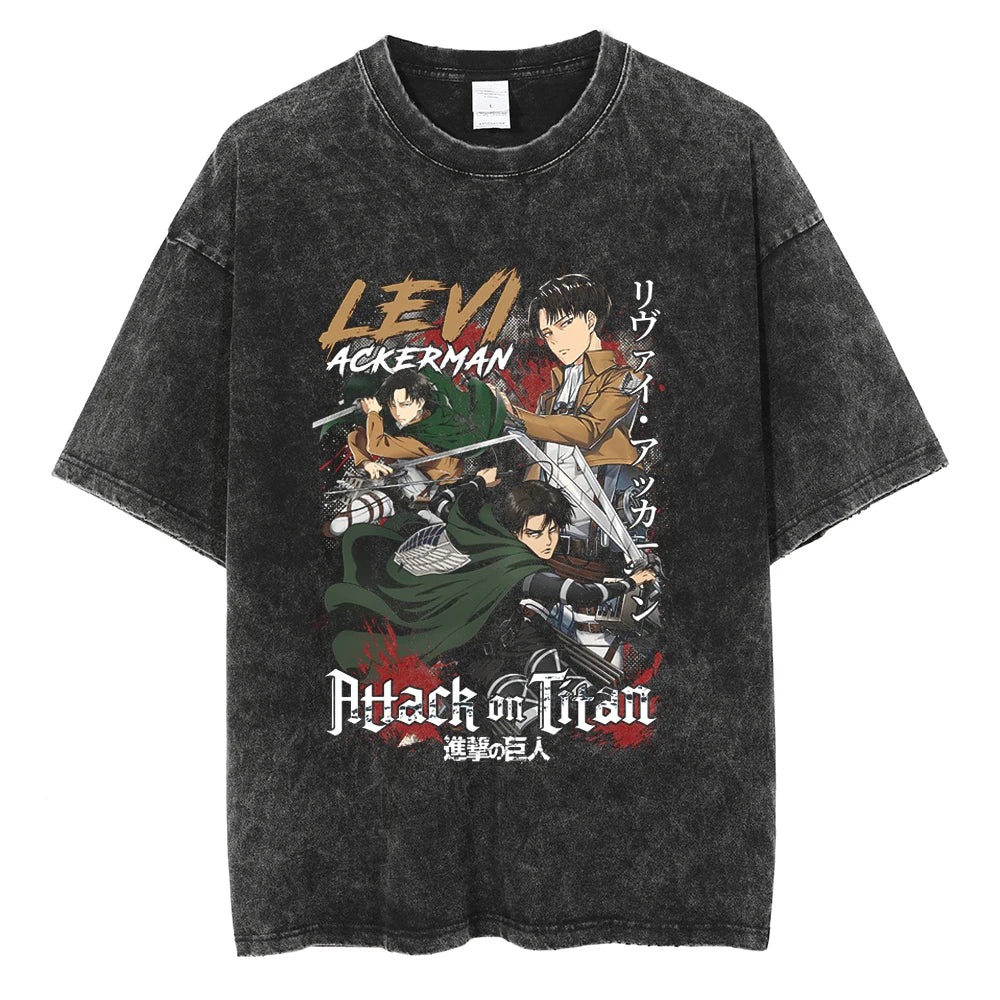 Attack on Titan Levi's Fury Oversized Vintage T-Shirt