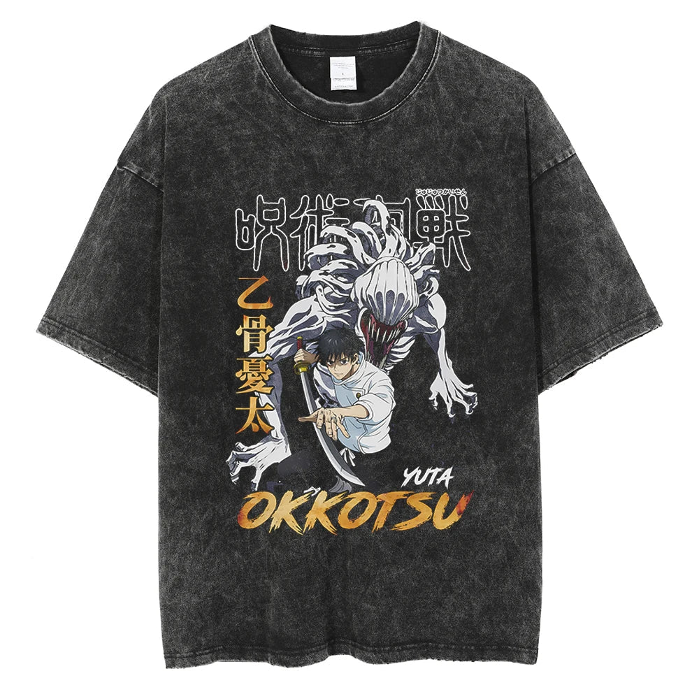 Jujutsu Kaisen Yuta Sorcerer of Vengeance Oversized Vintage T-Shirt