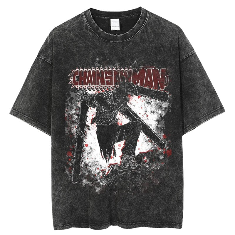 Chainsaw Man Hellish Fights Vintage T-Shirt