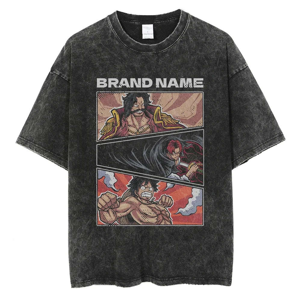 One Piece Luffy Gear 5 Combat Mode Vintage T-Shirt