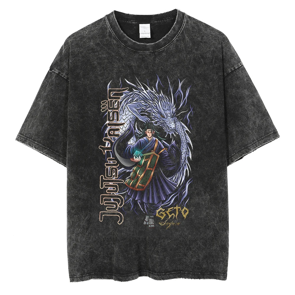 Jujutsu Kaisen Geto Rogue Sorcerer Oversized Vintage T-Shirt