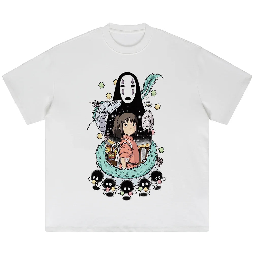 Spirited Away No-Face's Path Oversized Graphic T-Shirt