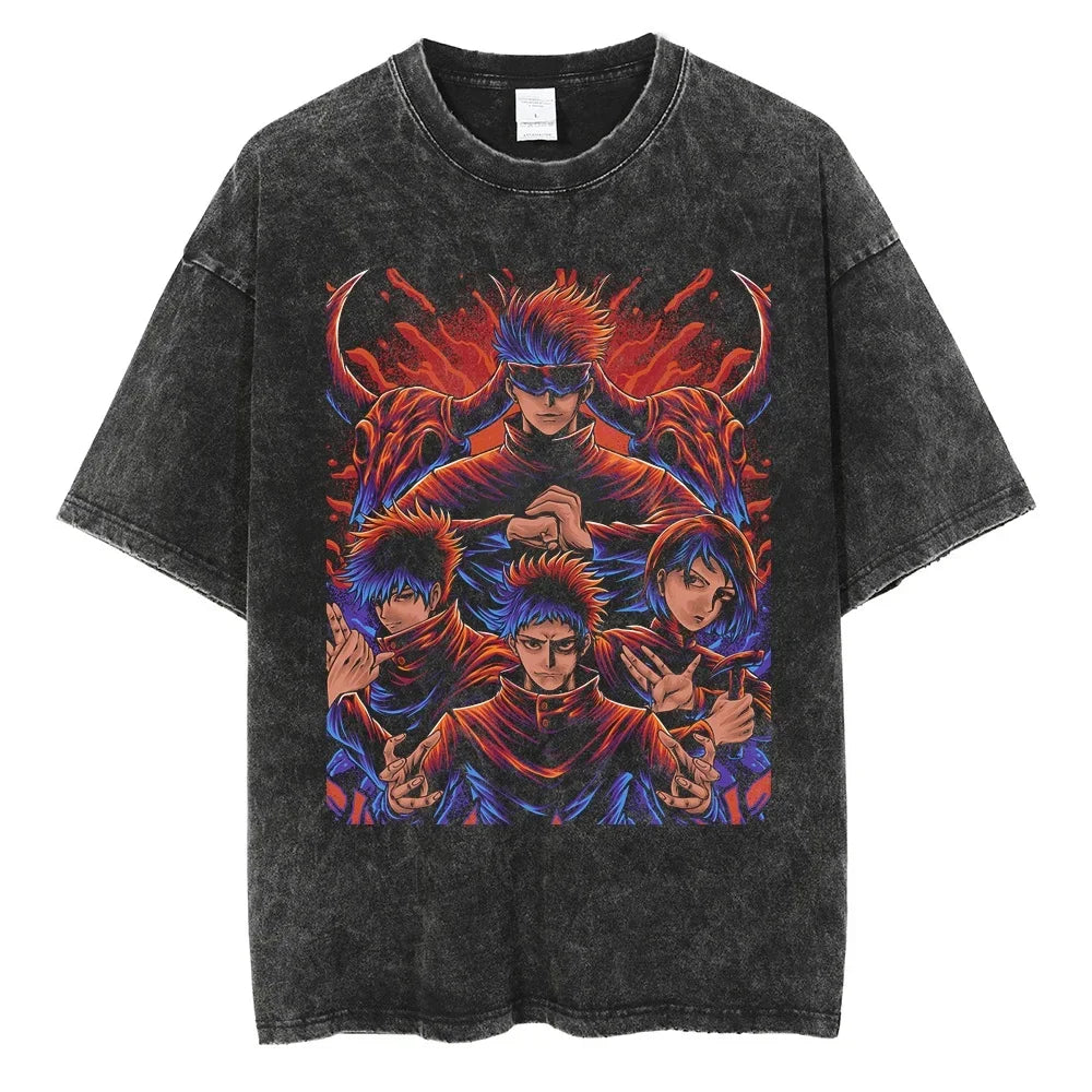 Jujutsu Kaisen Group Sorcerers Assemble Vintage T-Shirt
