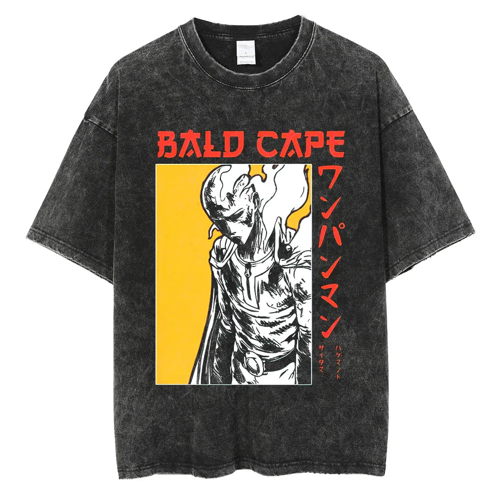One Punch Man Caped Baldy Saitama Vintage T-Shirt