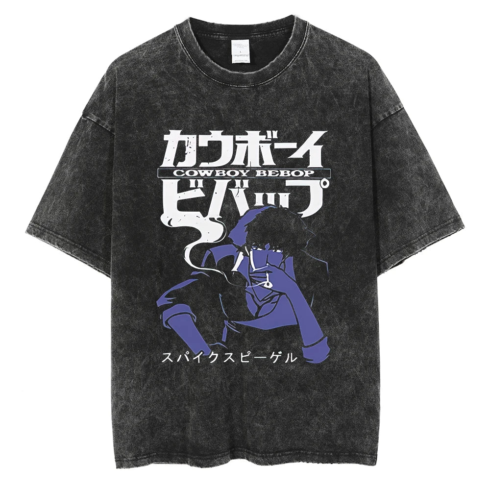 Cowboy Bebop Spike's Path Oversized Vintage T-Shirt