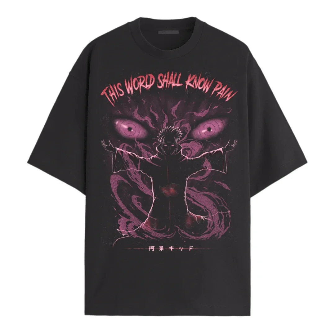 Naruto Pain's Devastation Oversized Graphic T-Shirt