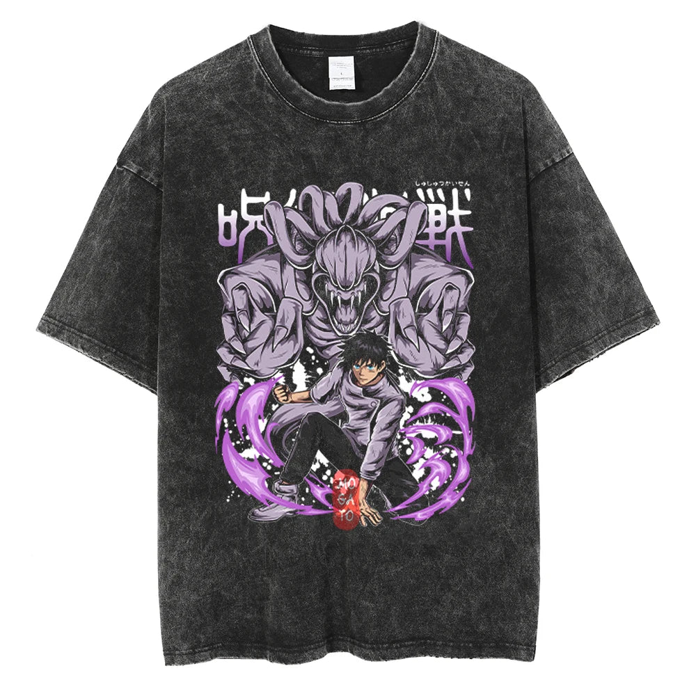Jujutsu Kaisen Fushiguro Domain Expansion Oversized Vintage T-Shirt