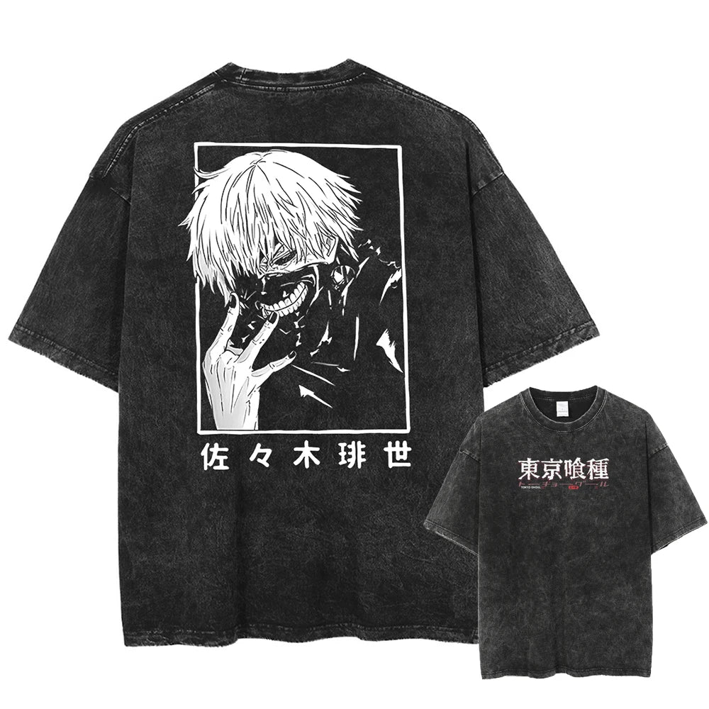 Tokyo Ghoul Black Reaper Oversized Vintage T-Shirt