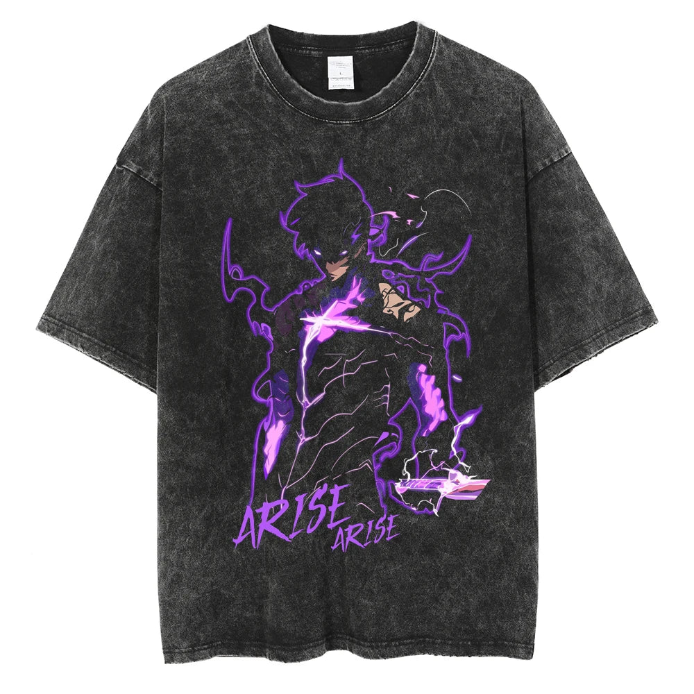 Solo Leveling Sung Suho Rising Hero Vintage T-Shirt