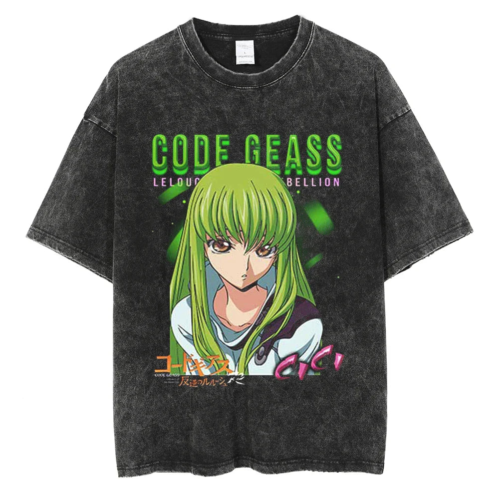 Code Geass C.C. Queen of Rebellion Oversized Vintage T-Shirt