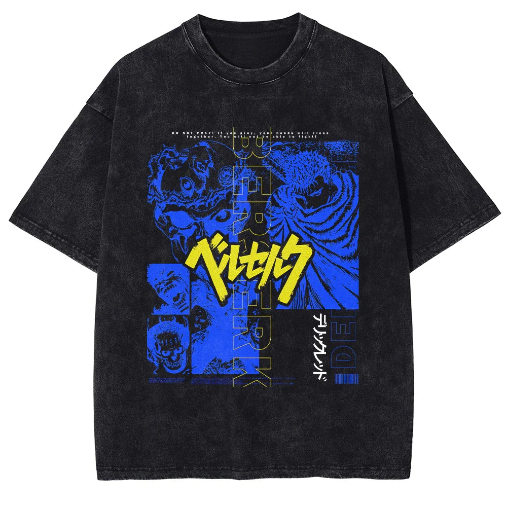 Berserk Guts' Struggle Oversized Vintage T-Shirt