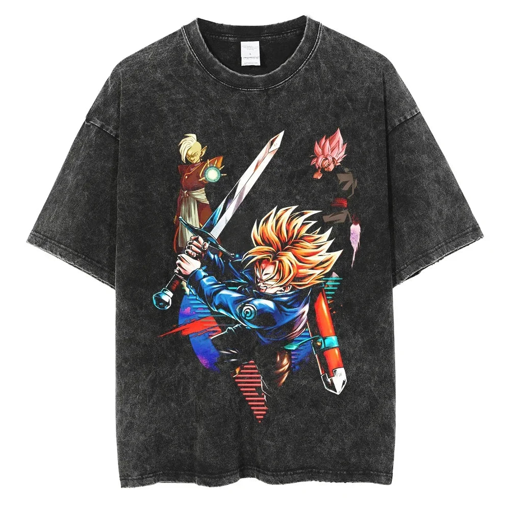 Dragon Ball Sacred Blade Oversized Vintage T-Shirt