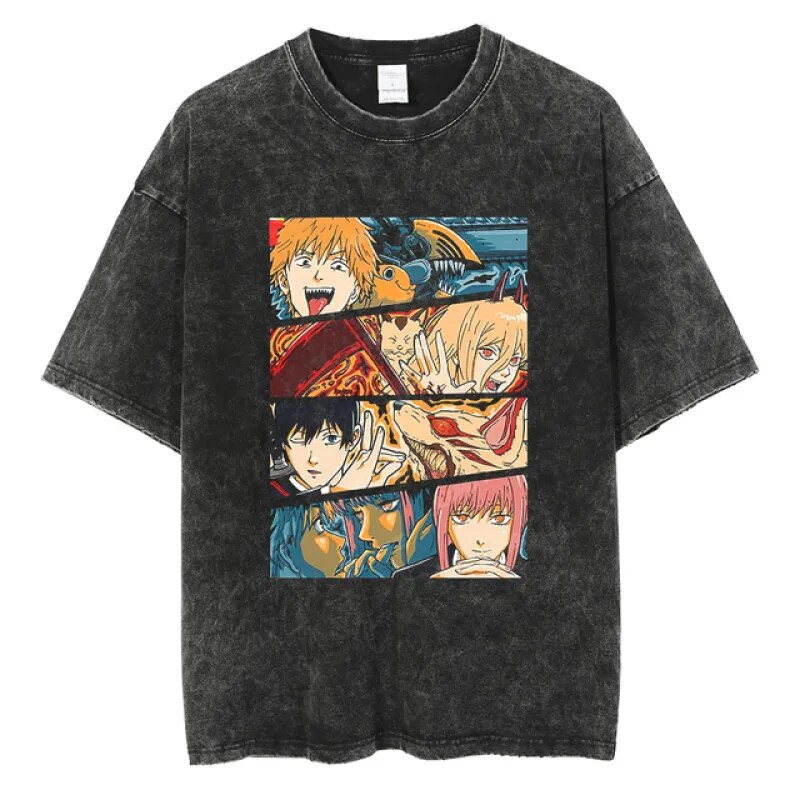 Chainsaw Man Fiend Fighters Vintage T-Shirt