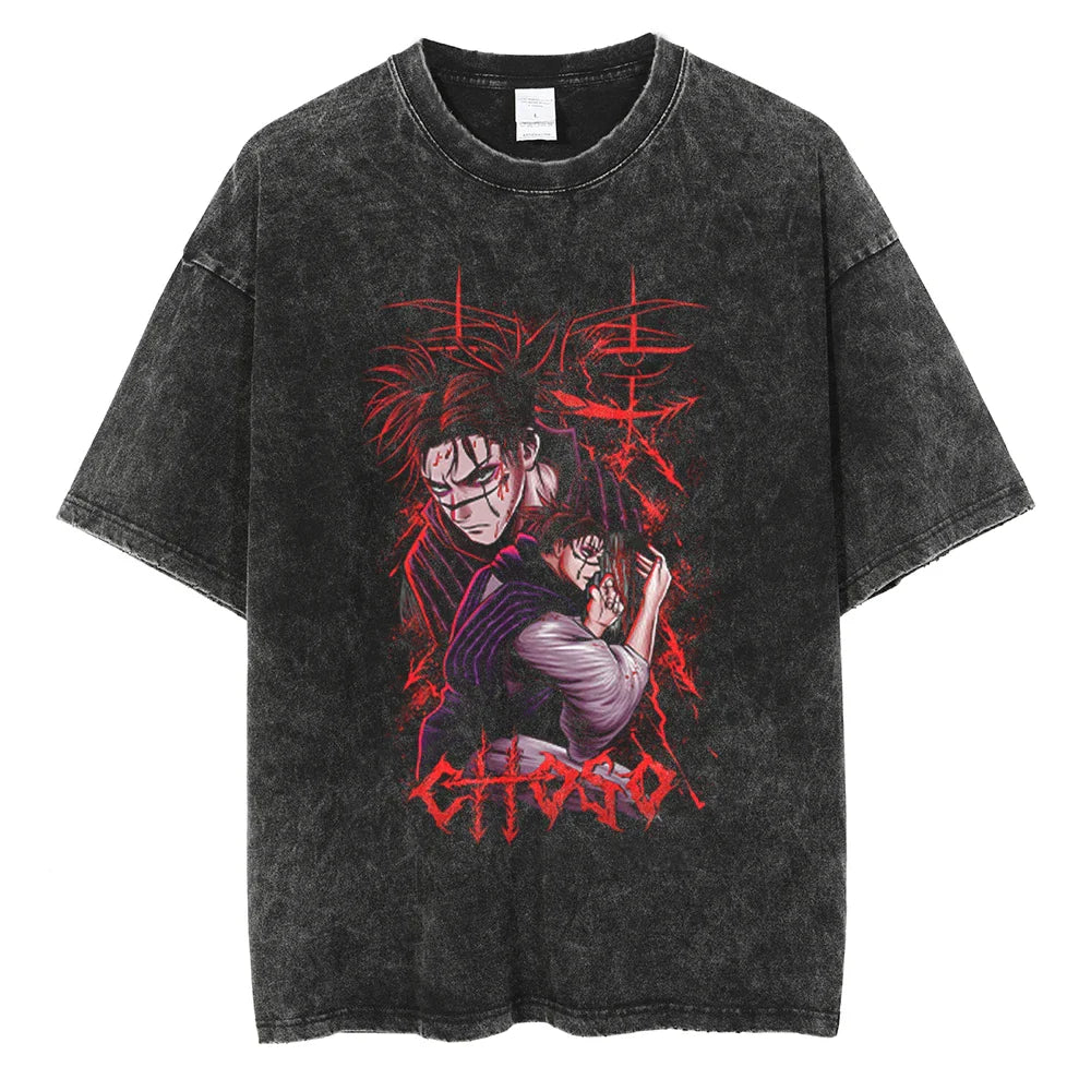Jujutsu Kaisen Choso Bloodborne Warrior Oversized Vintage T-Shirt