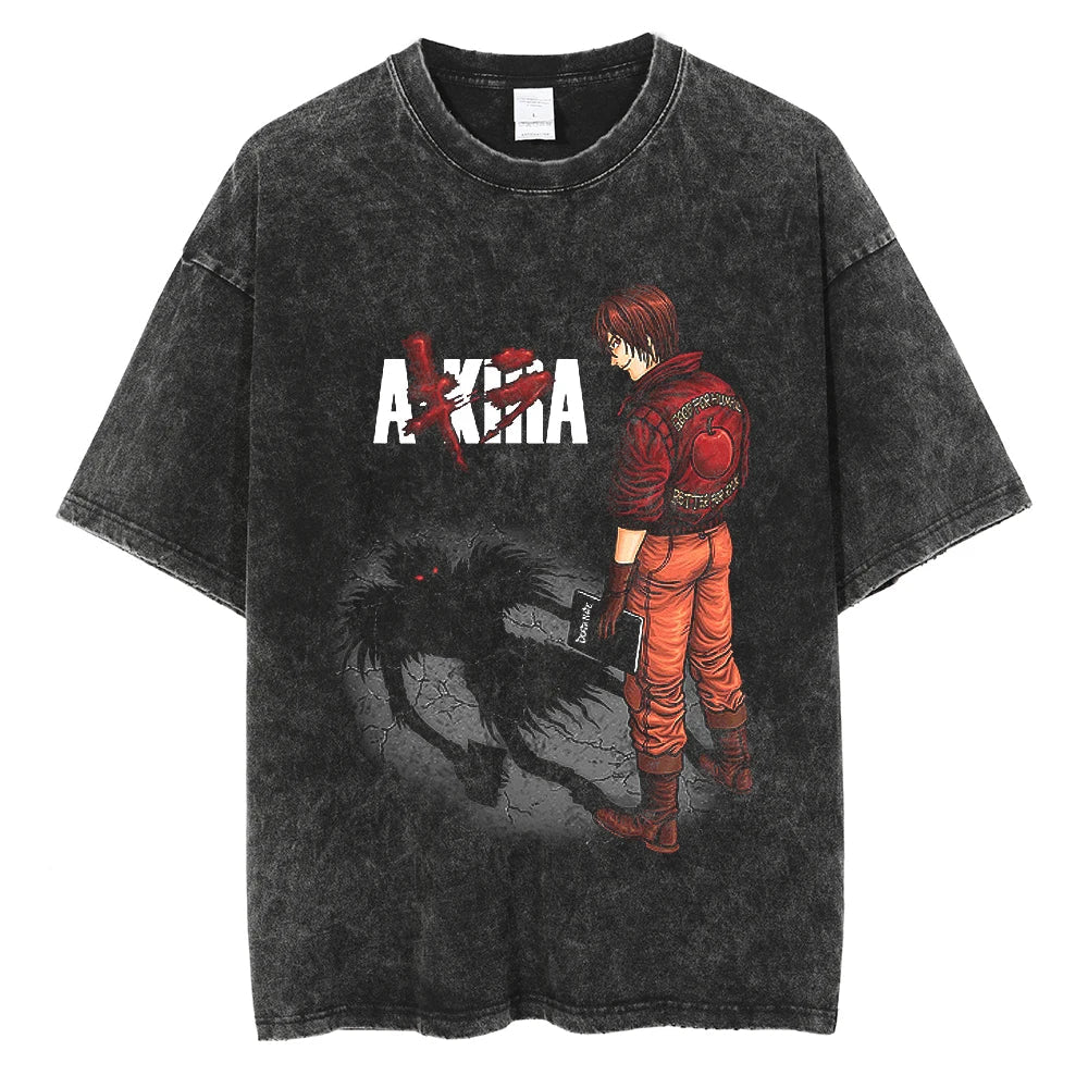 Death Note Kira Dark Savior Oversized Vintage T-Shirt