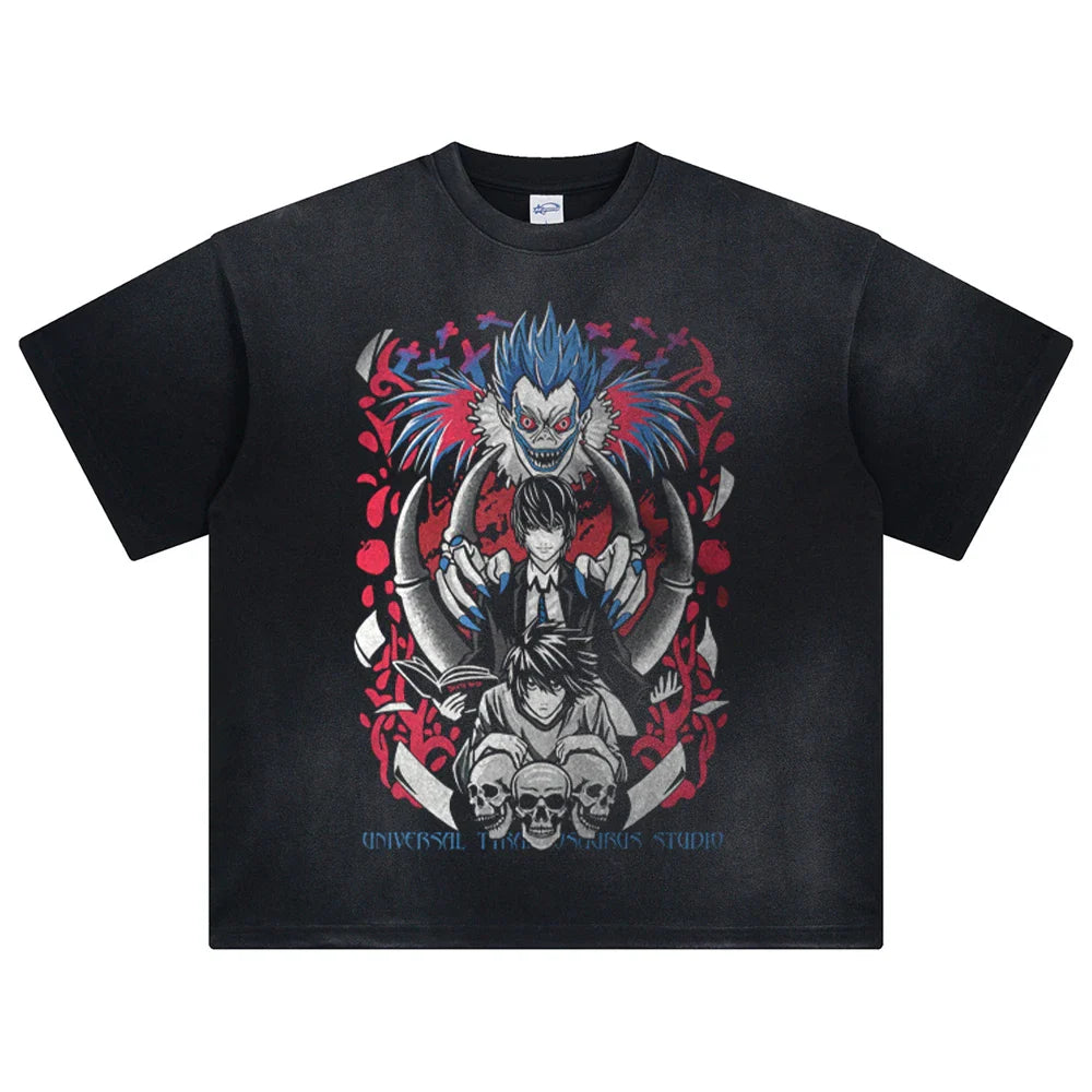 Death Note Shinigami's Game Oversized Vintage T-Shirt