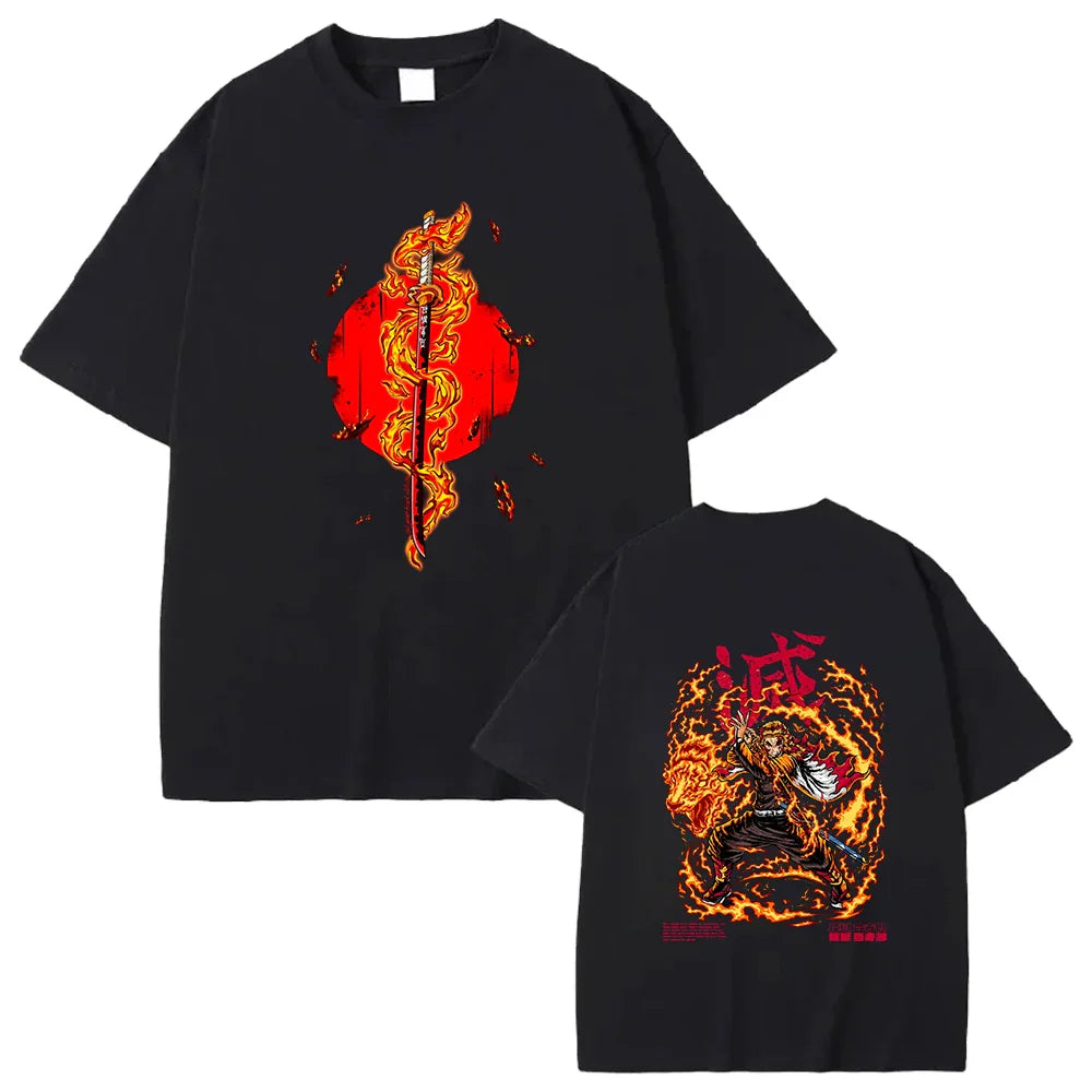 Demon Slayer Rengoku Intense Warrior Graphic T-Shirt