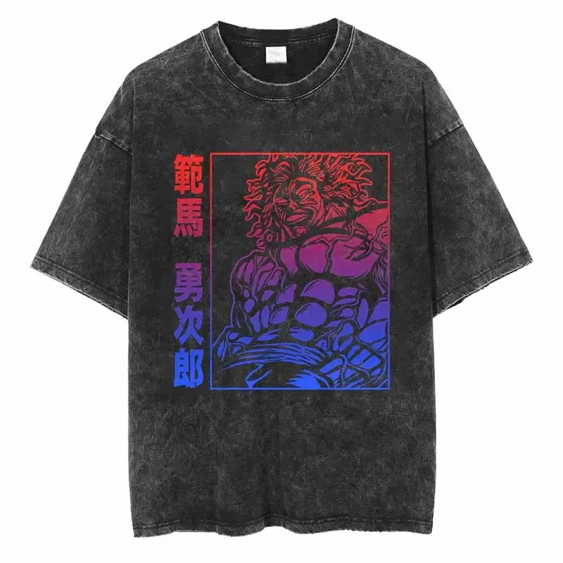 Baki Yujiro Battle Titan Oversized Vintage T-Shirt