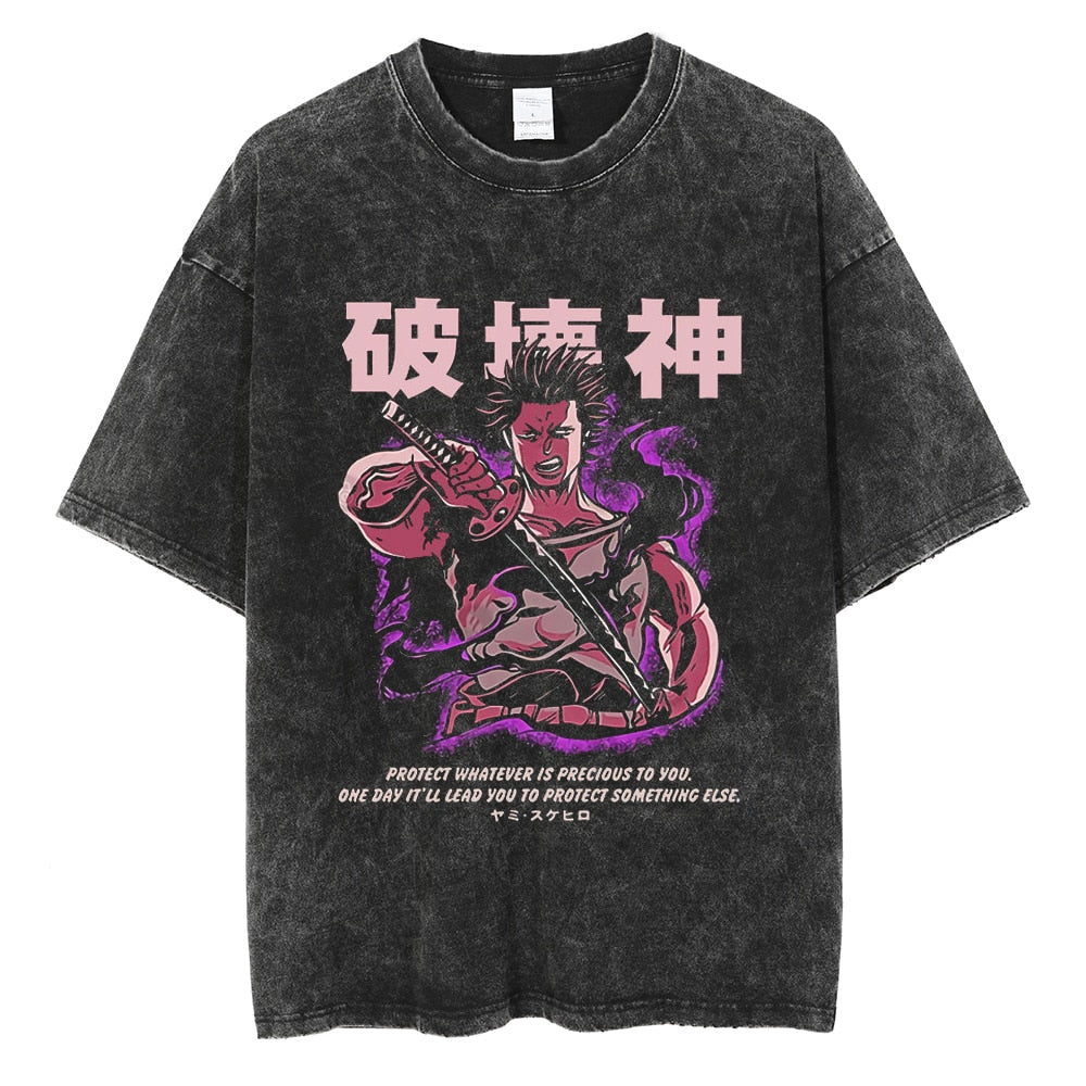 Black Clover Shadow Captain Vintage T-Shirt