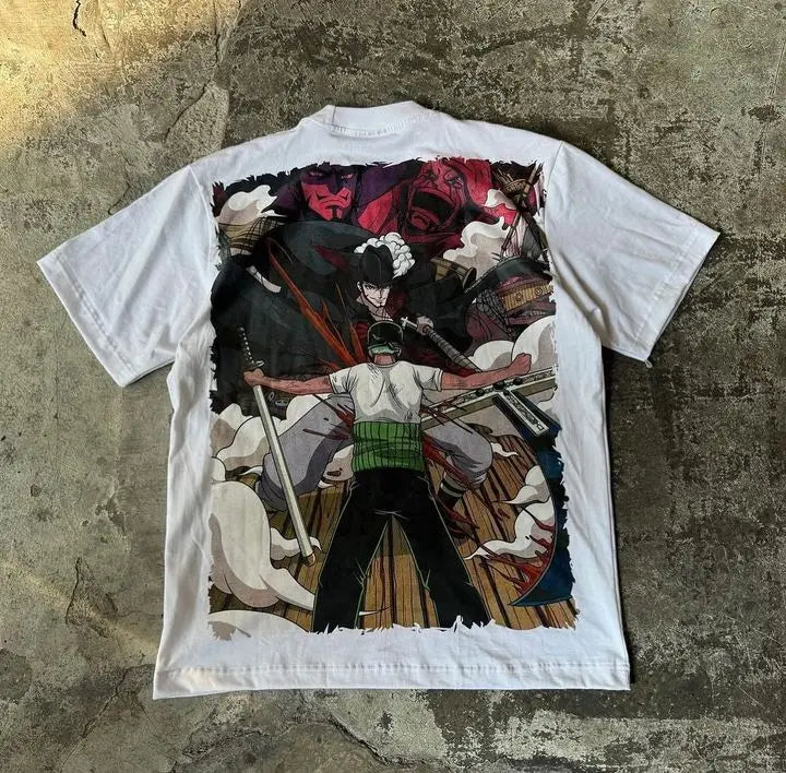 One Piece Zoro Santoryu Swordmaster Vintage T-Shirt