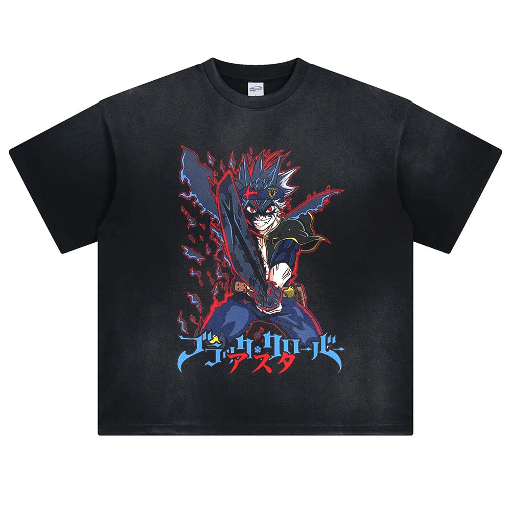 Black Clover Asta's Magic Oversized Vintage T-Shirt