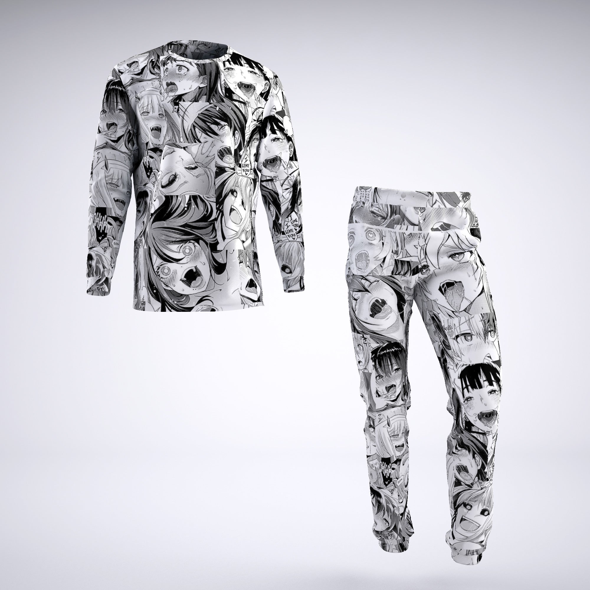 Ahegao Pattern Pajamas