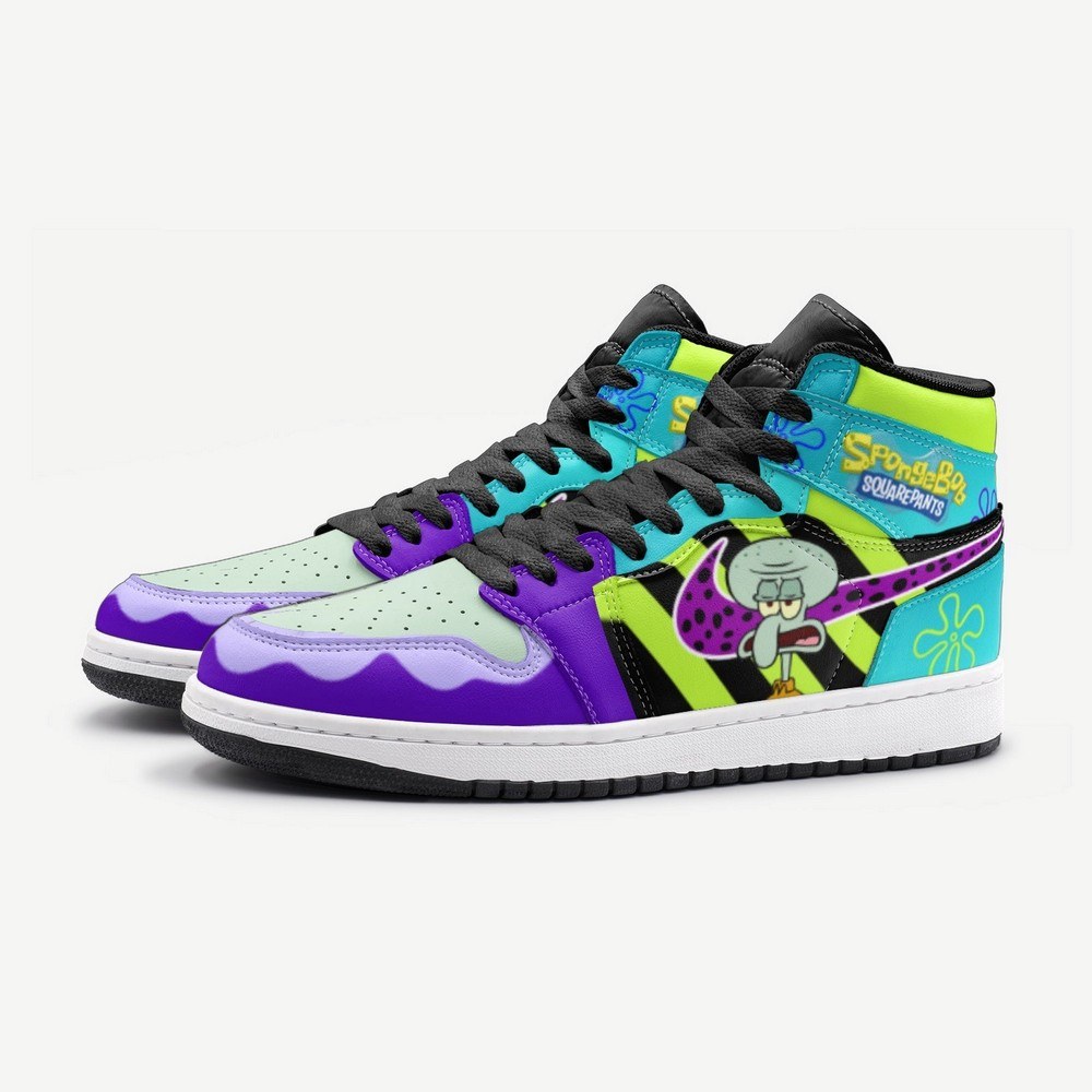 Mr. Squidward Q Tentacles Spongebob Air Jordan 1 High Top Shoes