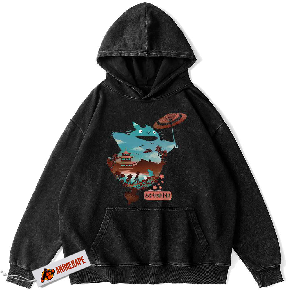 My Neighbor Totoro Vintage Anime Hoodie for Studio Ghibli Fans