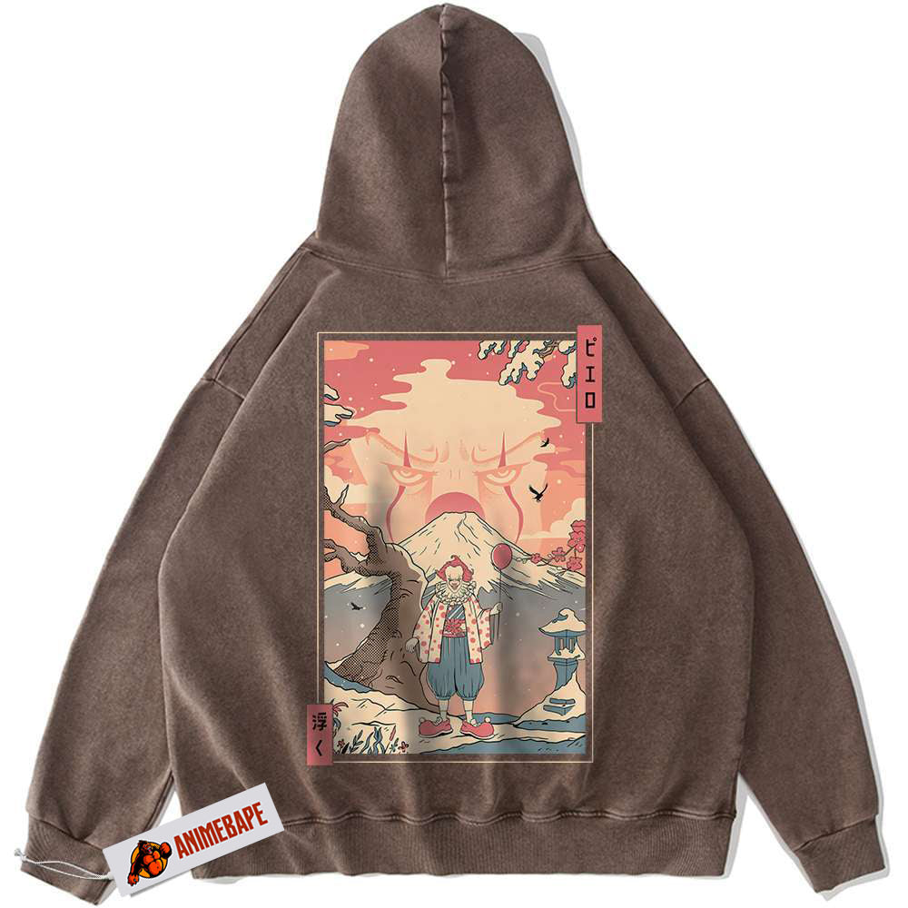Pennywise IT Vintage Hoodie for Halloween and Horror Fans