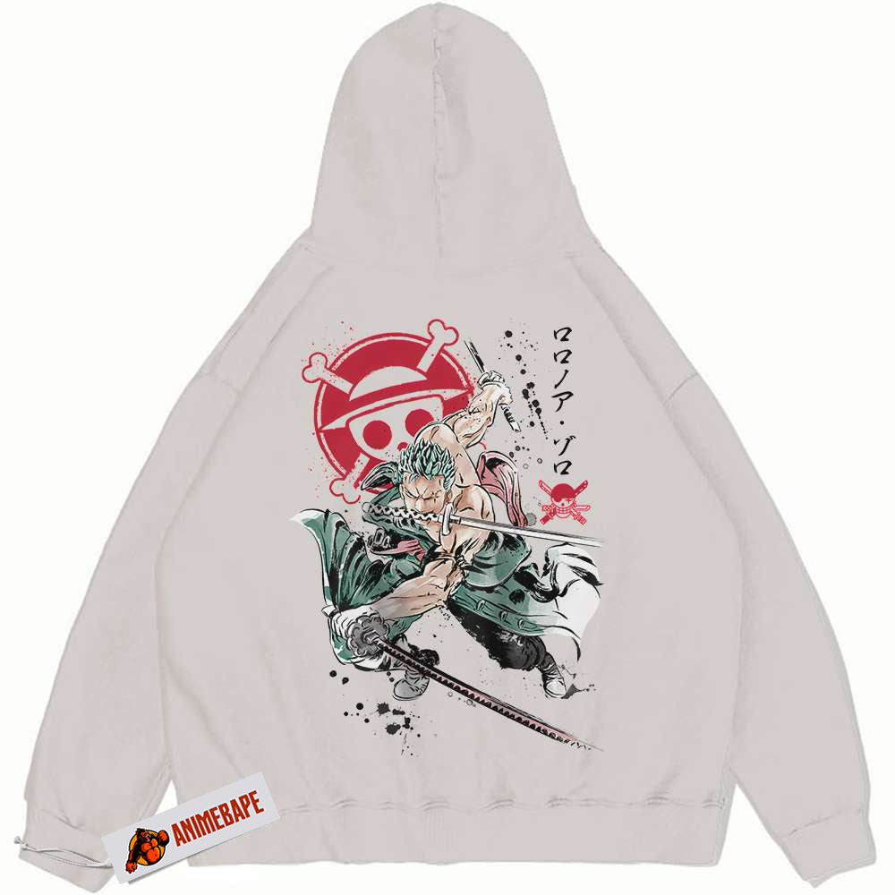 One Piece Roronoa Zoro Vintage Anime Hoodie for Fans
